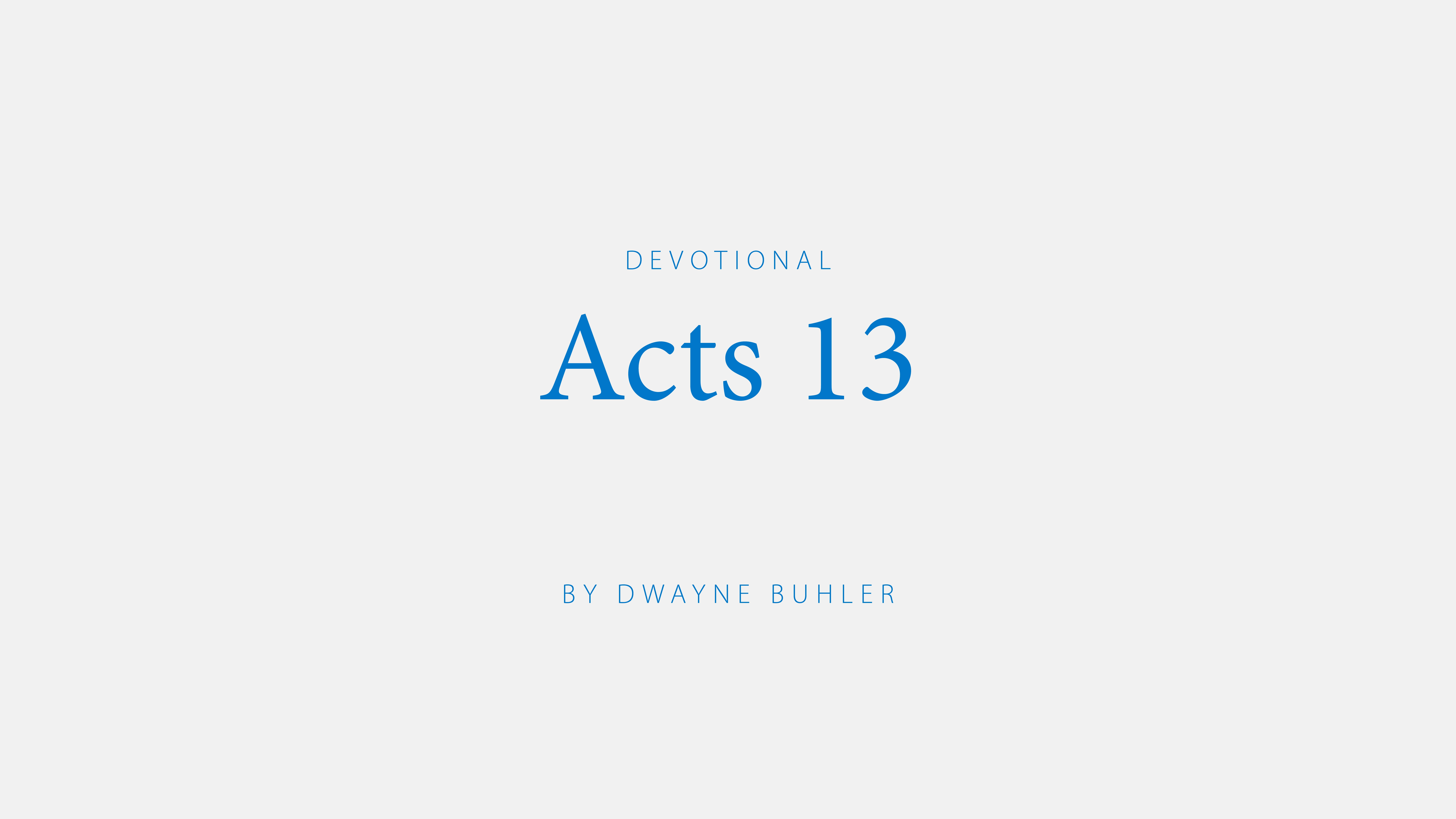 Acts 13:1-5