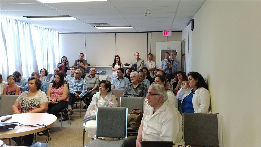 The community of Arabic Bible Ministries gathers in a local Alliance church in Ottawa.