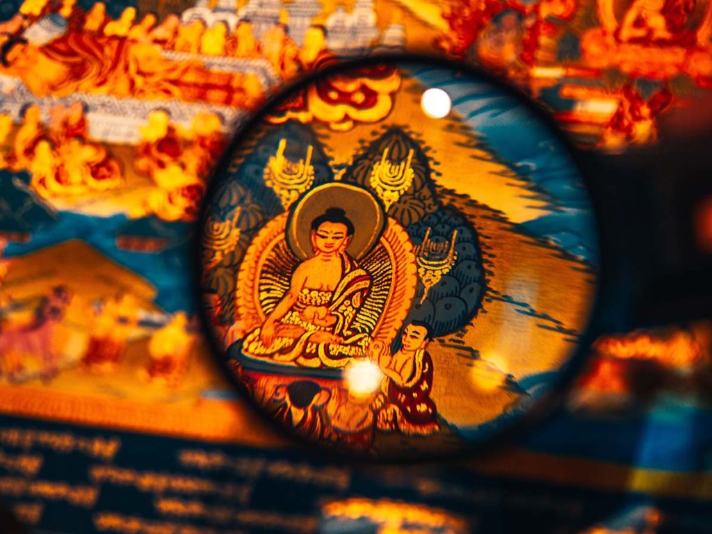 Artwork from a Tibetan temple.